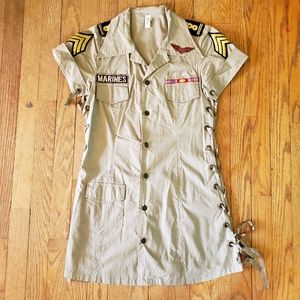 Sexy Forplay lace up sides Marines dress S (juniors) dance club rave Halloween